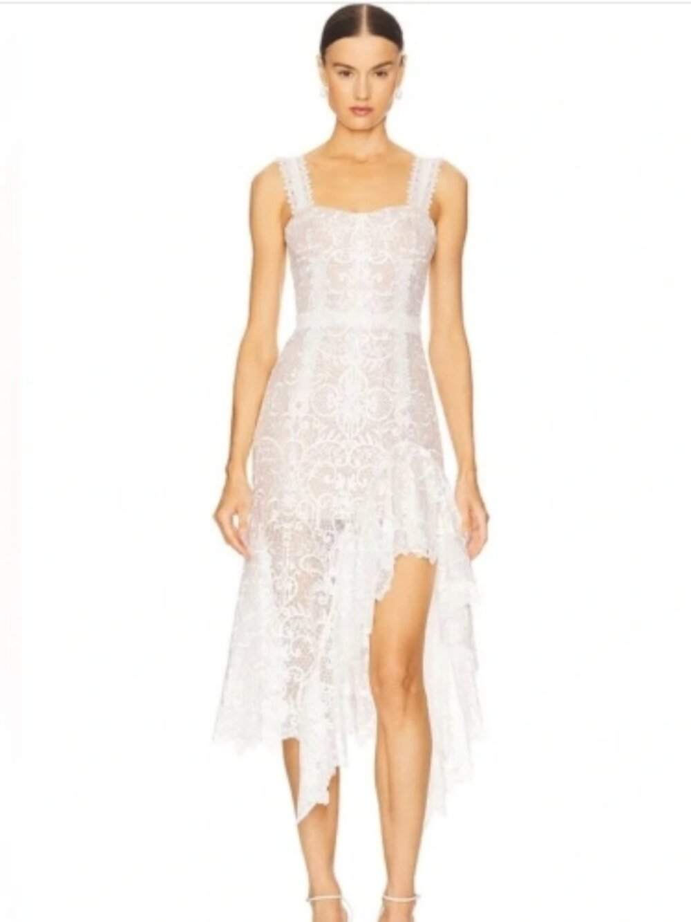 BRONX & BANCO TIFFANY BLANC DRESS LACE MEDIUM WHITE PRE-OWNED - BLEMISHES -